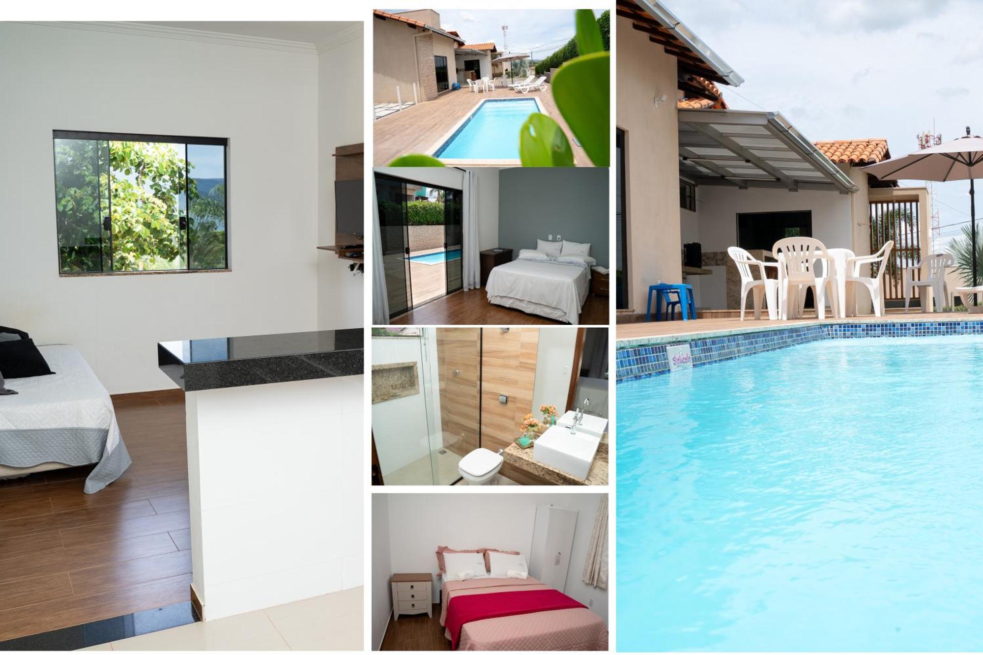 Casa Com Piscina Vista Para Lago, 03 Quartos Confortaveis Capitolio Bagian luar foto